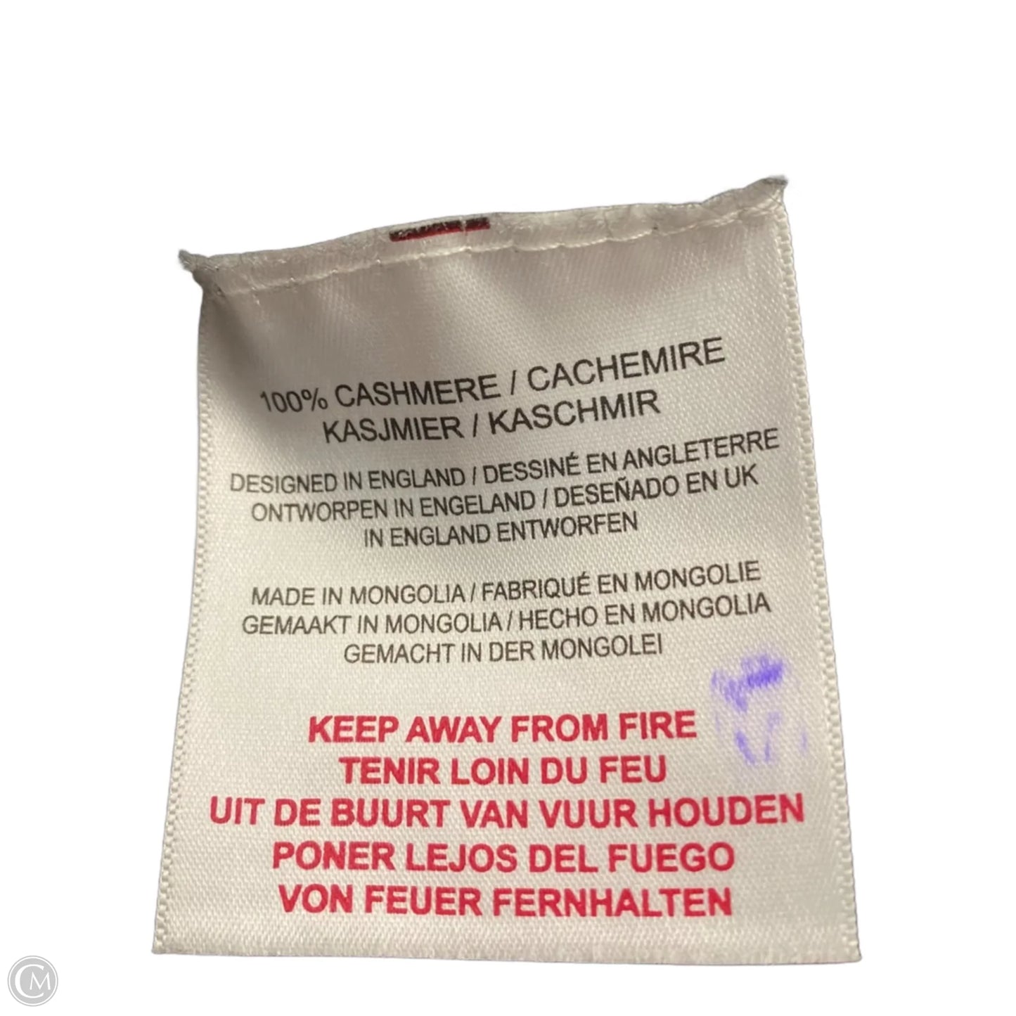 Sweater Cardigan Cashmere By Jumper 1234 In Black & Red, Size: S