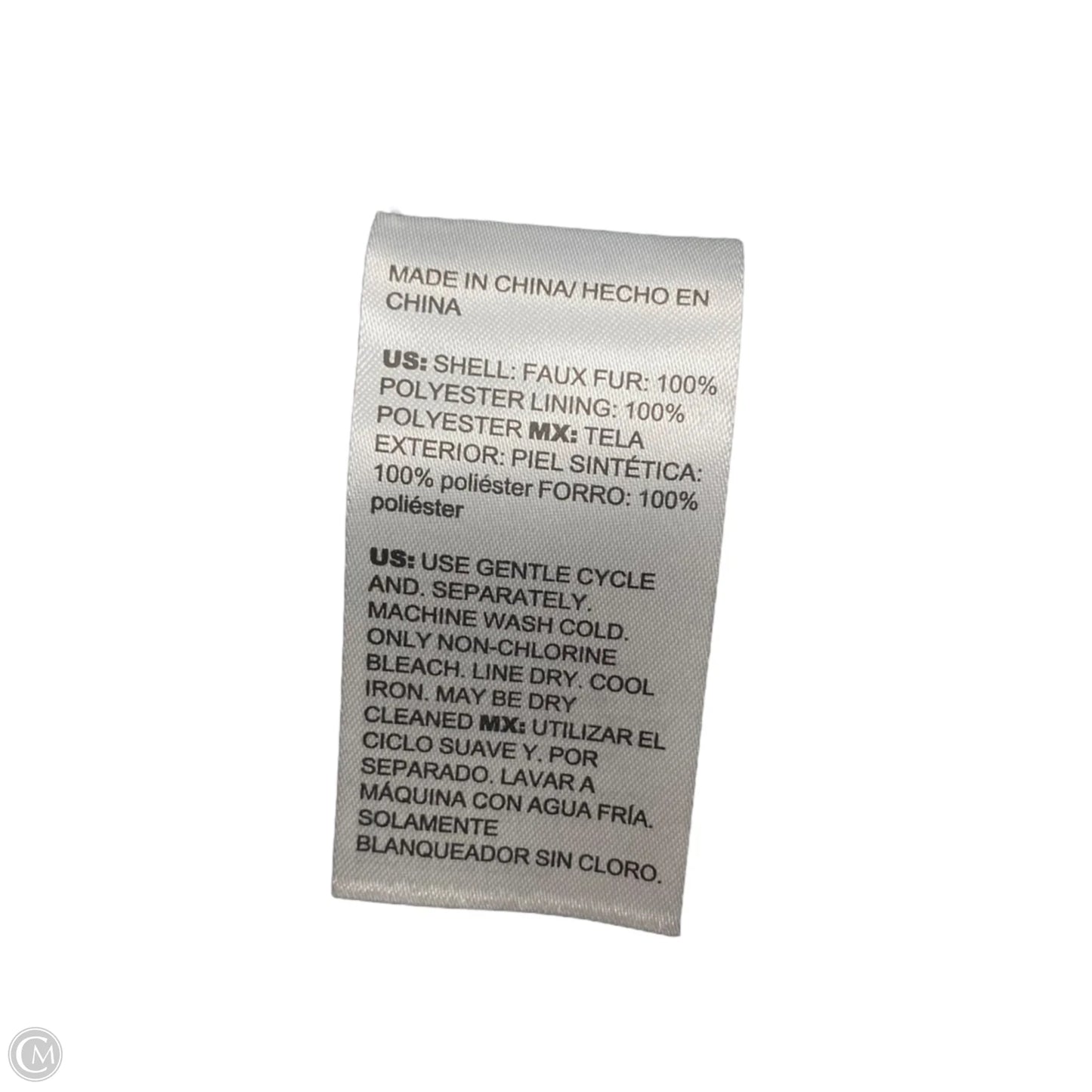 Vest Faux Fur & Sherpa By Chicos In Black & Grey, Size: Xxl