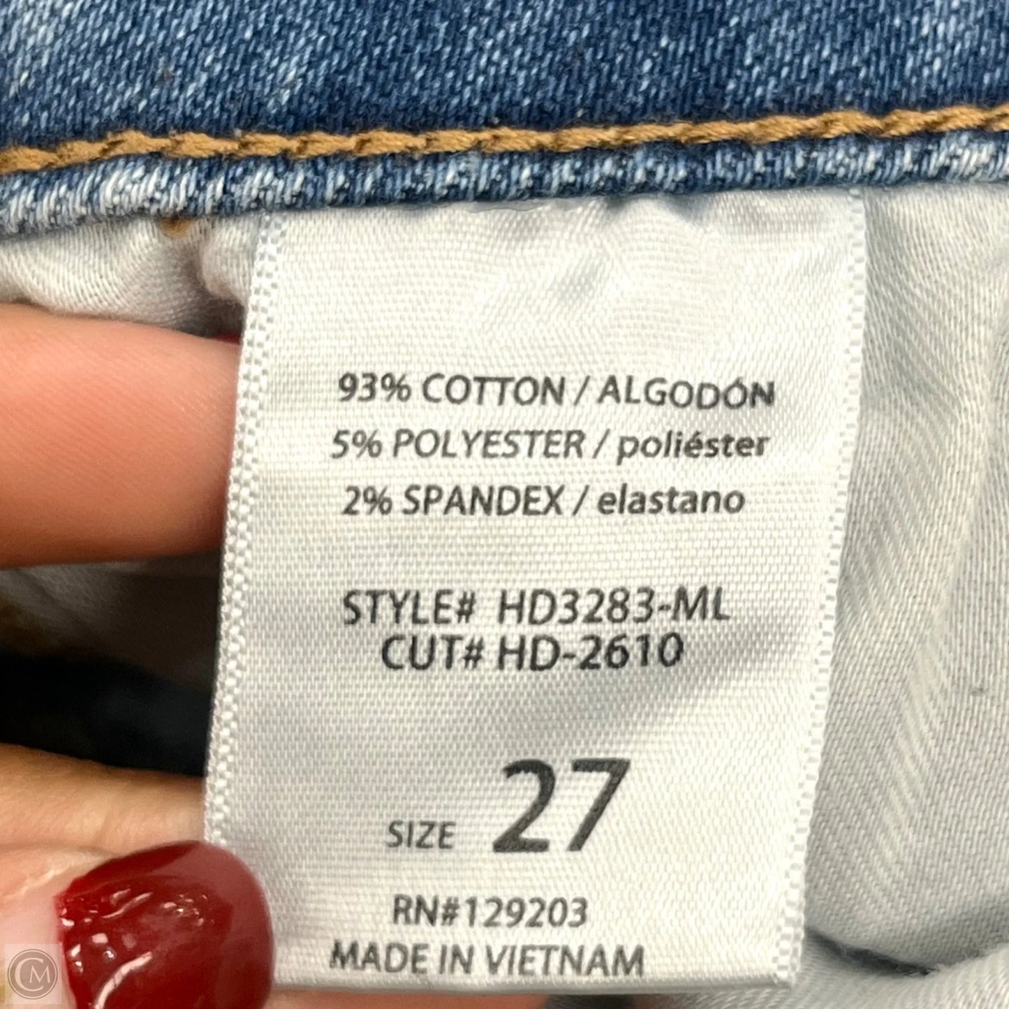 Jeans Flared By Hidden In Blue Denim, Size: 4