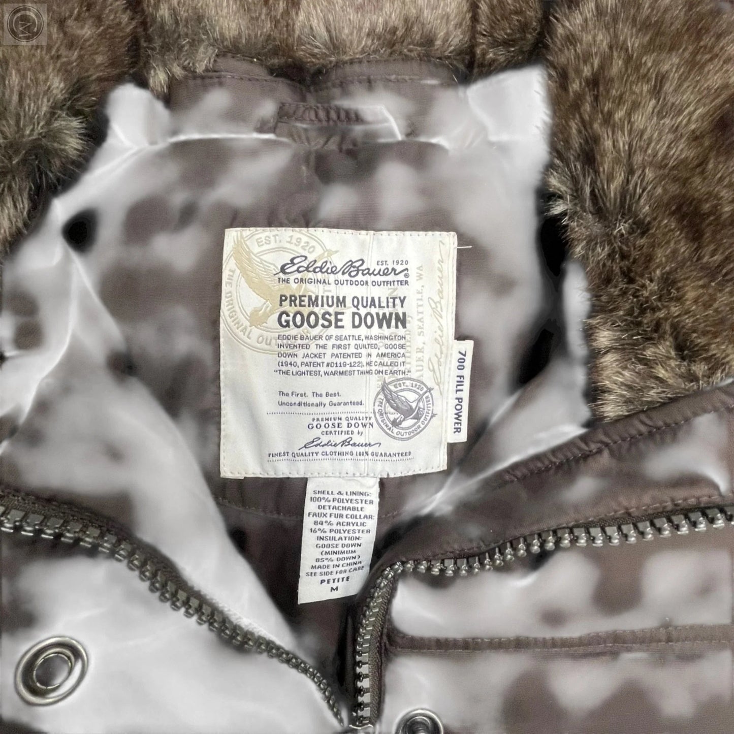 Coat Puffer & Quilted By Eddie Bauer In Brown, Size: Mp