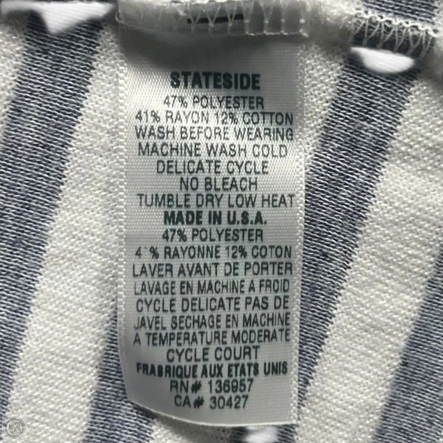 Shorts Set By Stateside In Blue & White, Size: Xs