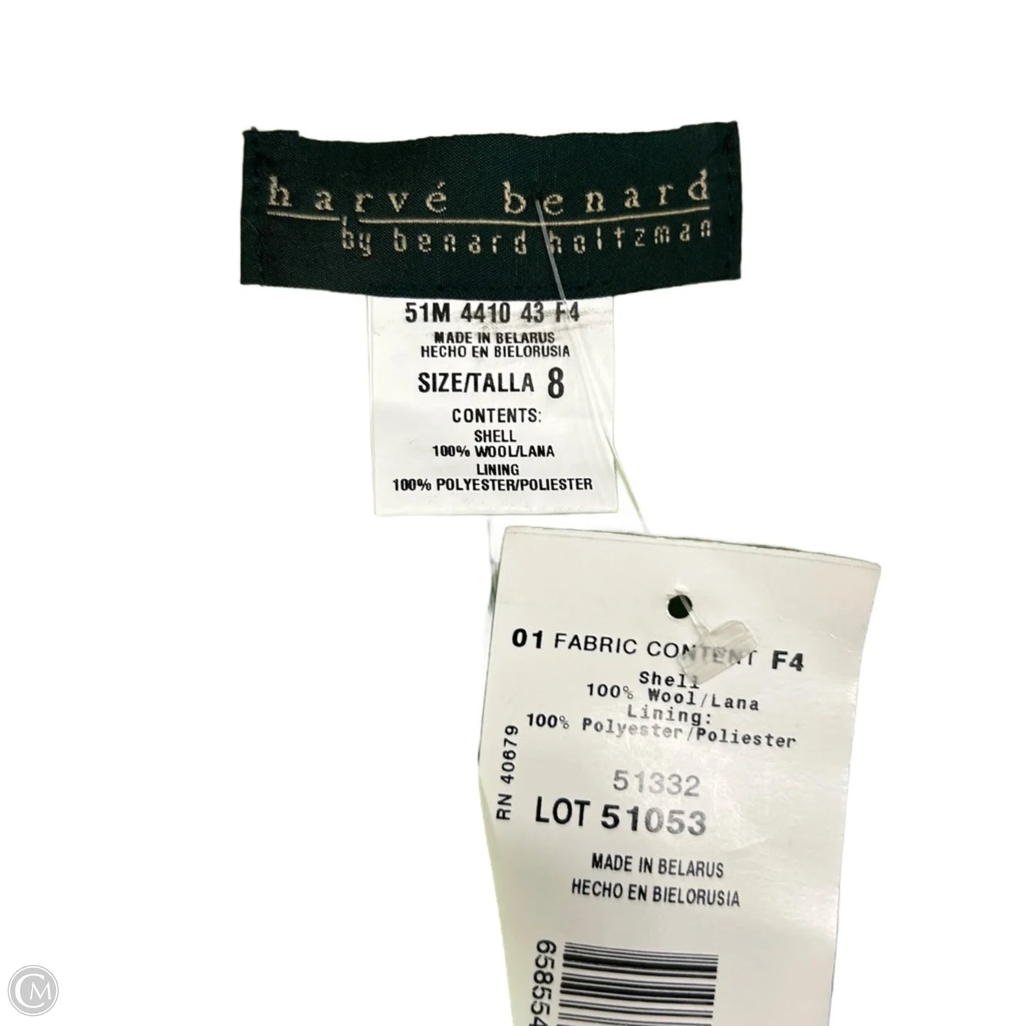 Coat Wool By Harve Bernard In Green, Size: M