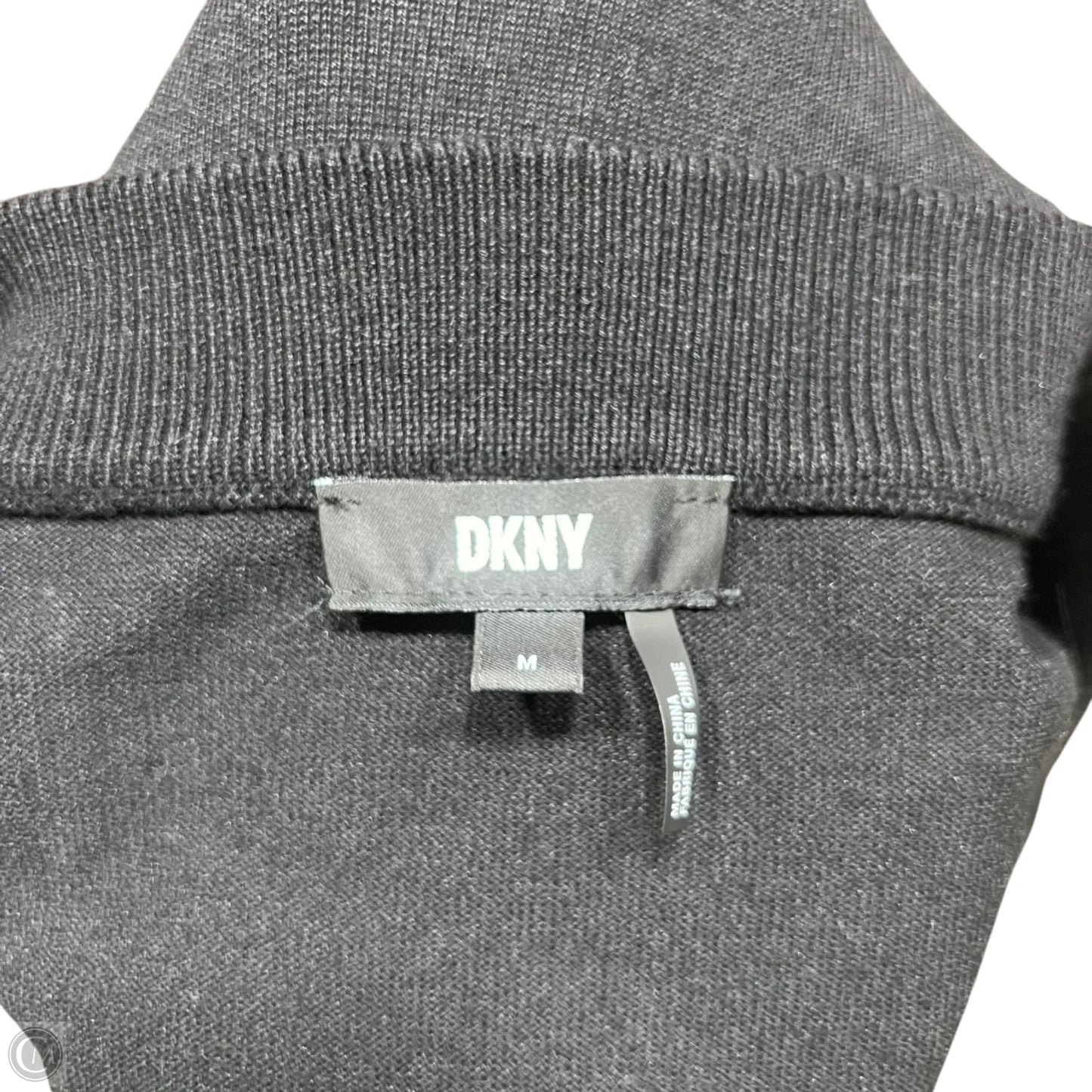 Sweater Short Sleeve By Dkny In Black, Size: M