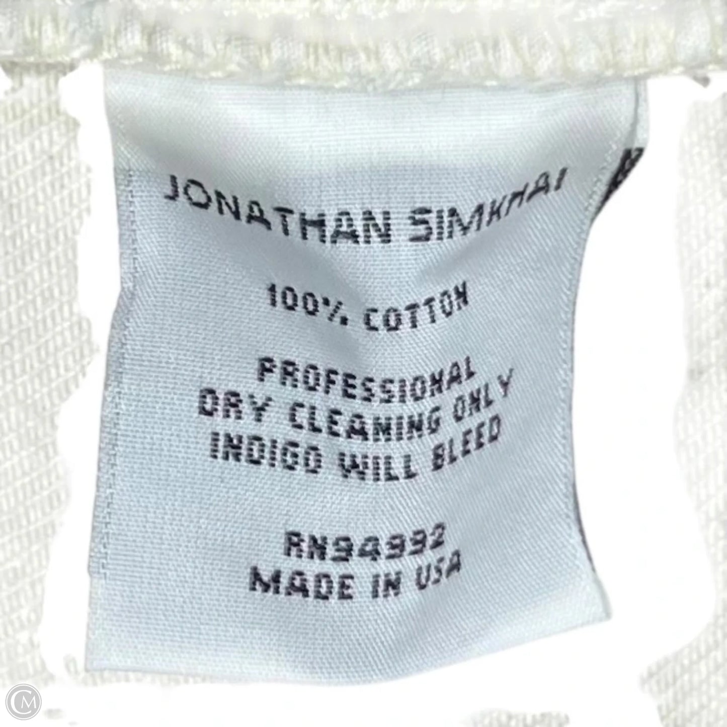 Jeans Wide Leg By Jonathan Simkhai In Cream Denim, Size: 2