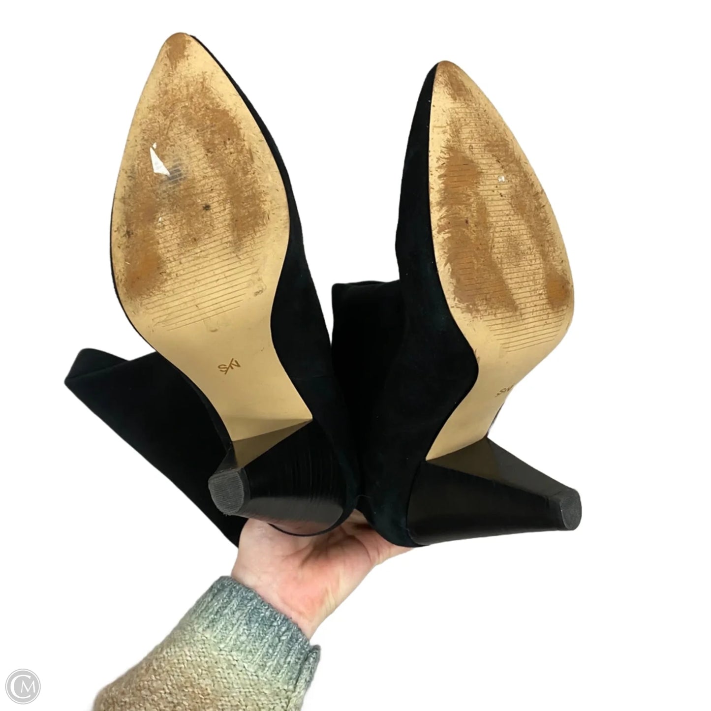 Boots Knee Heels By Something Navy In Black, Size: 9