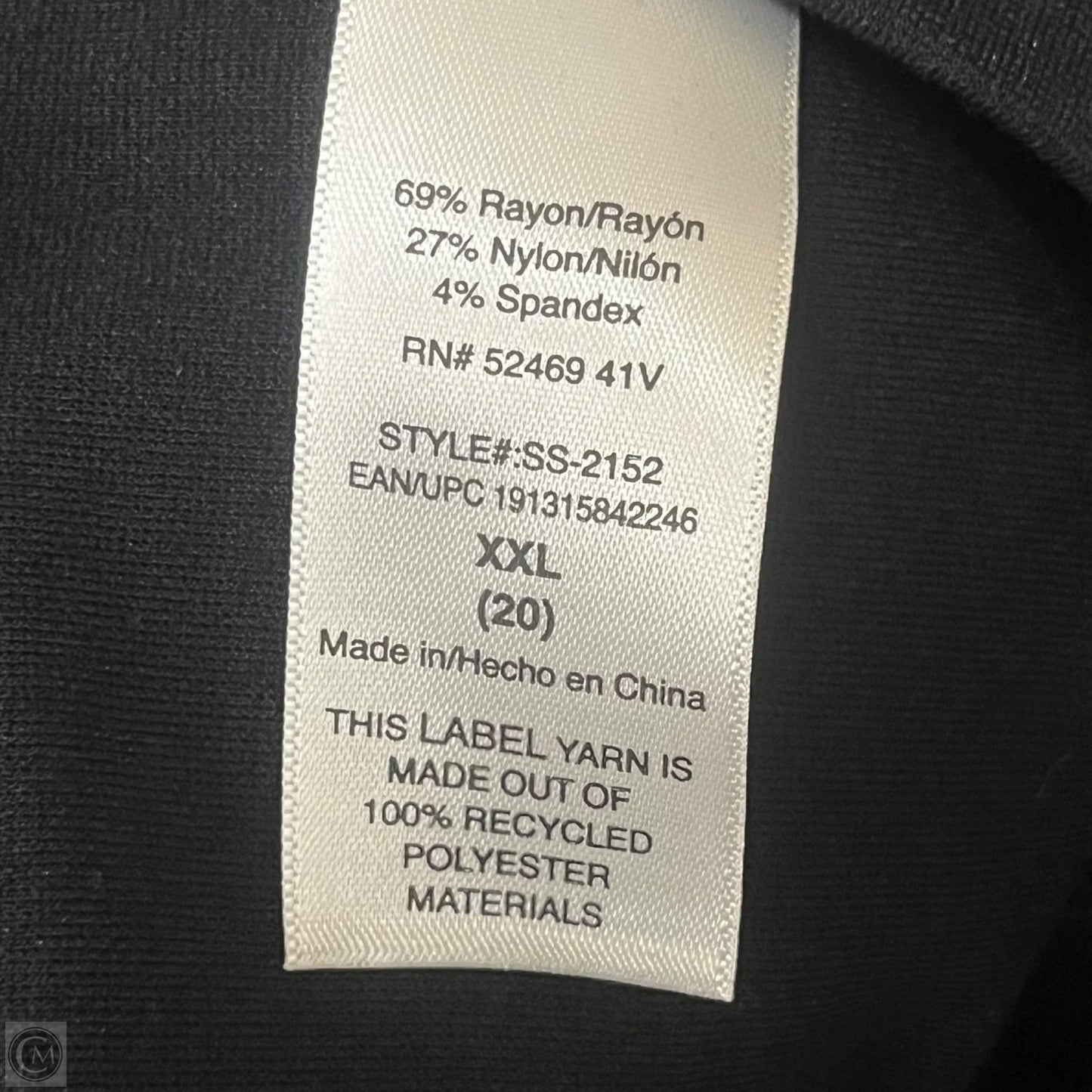 Dress Work By Scoop In Black, Size: Xxl