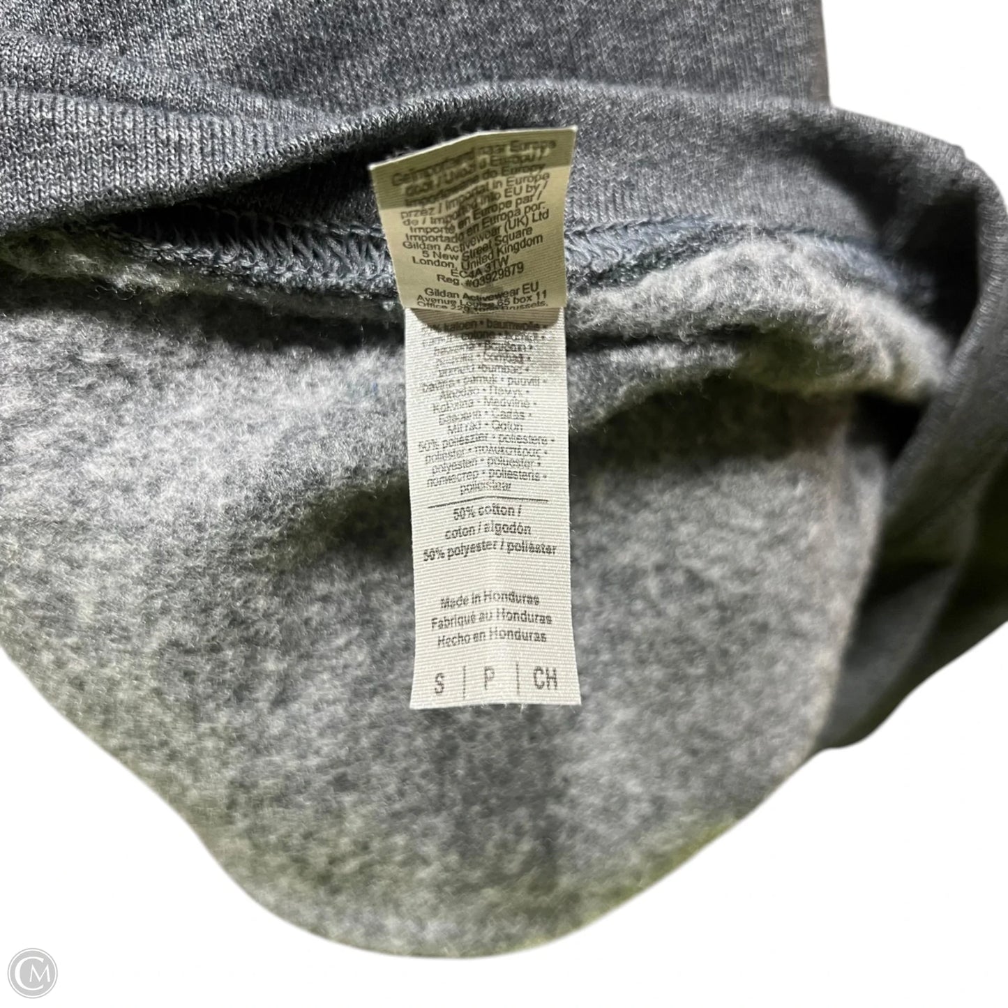 Sweatshirt Crewneck By Gildan In Grey & White, Size: S