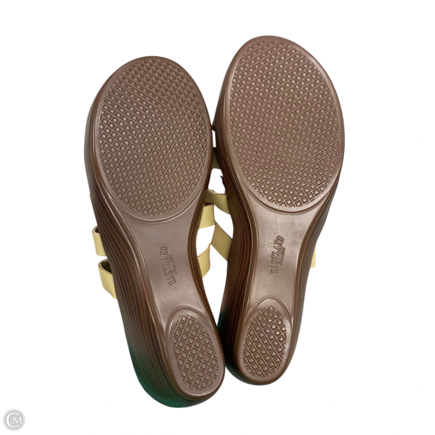 Sandals Heels Platform By Eastland In Tan, Size: 12