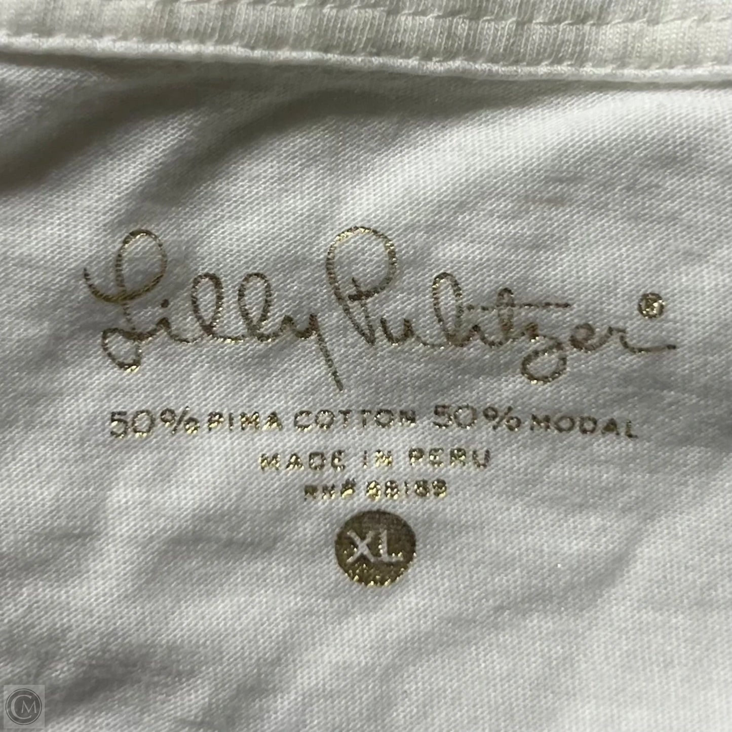 Top Sleeveless Designer By Lilly Pulitzer In Cream, Size: Xl