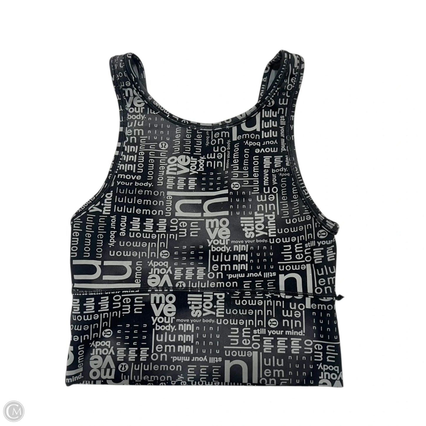 Athletic Bra By Lululemon In Black & Grey, Size: S