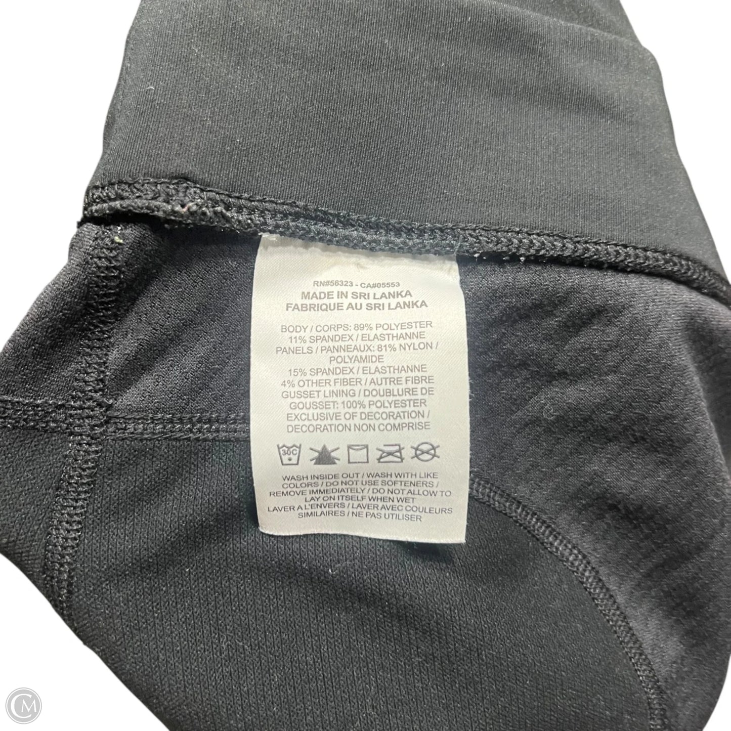 Athletic Leggings By Nike In Black, Size: 4