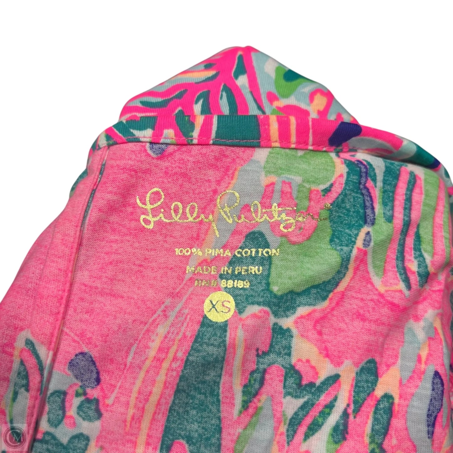 Dress Designer By Lilly Pulitzer In Green & Pink, Size: Xs