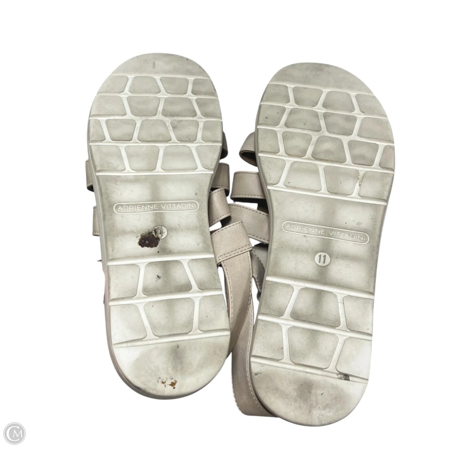 Sandals Heels Platform By Adrienne Vittadini In Tan, Size: 11