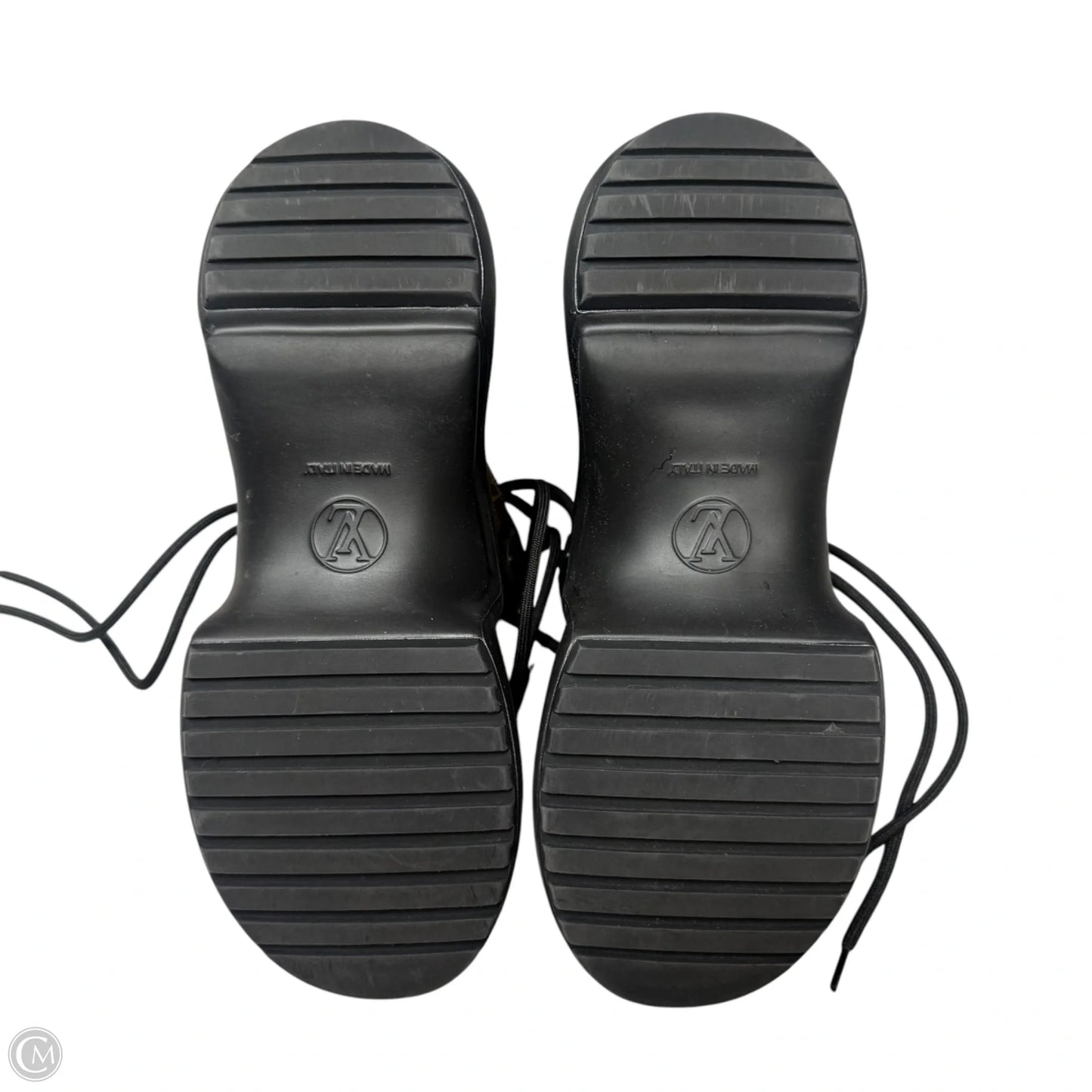 Shoes Luxury Designer By Louis Vuitton In Black & Brown, Size: 6.5