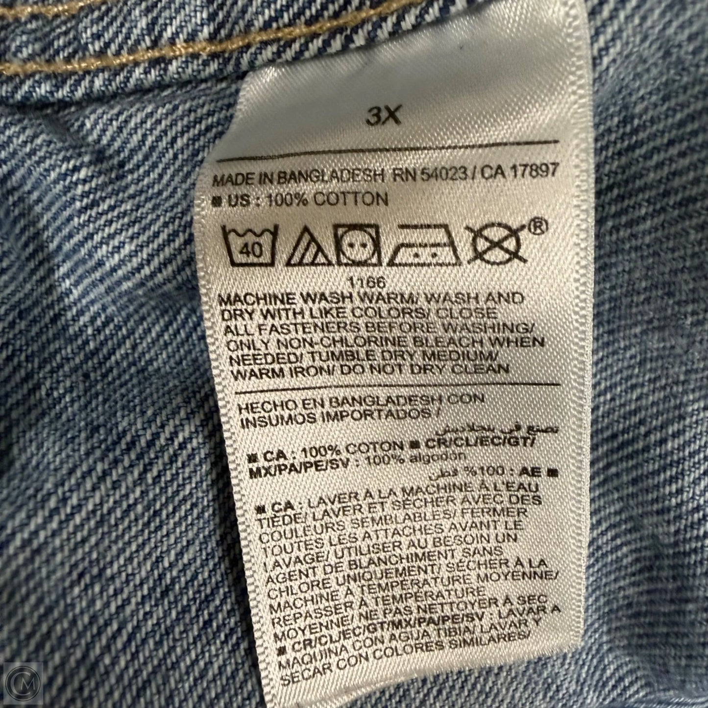 Jacket Denim By Old Navy In Blue Denim, Size: 3x
