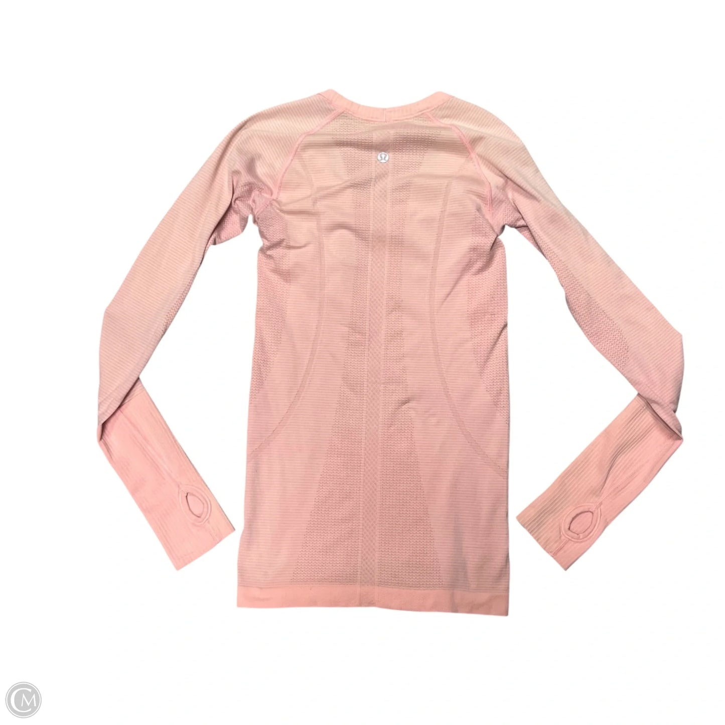 Athletic Top Long Sleeve Crewneck By Lululemon In Peach, Size: Xs
