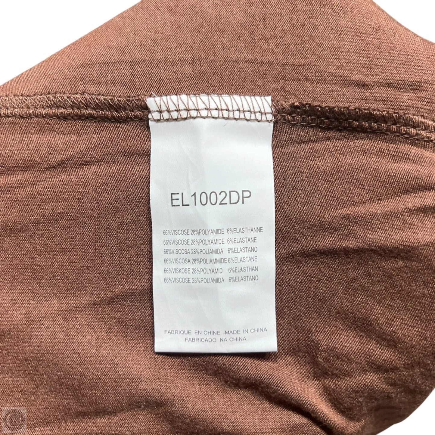Top Short Sleeve By Lili Sidonio In Brown, Size: Xl