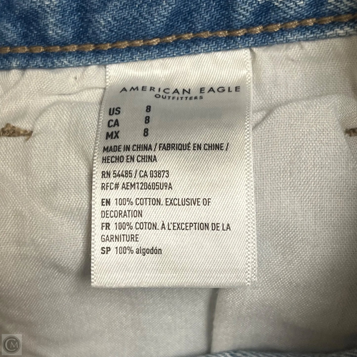 Shorts By American Eagle In Blue Denim, Size: 8