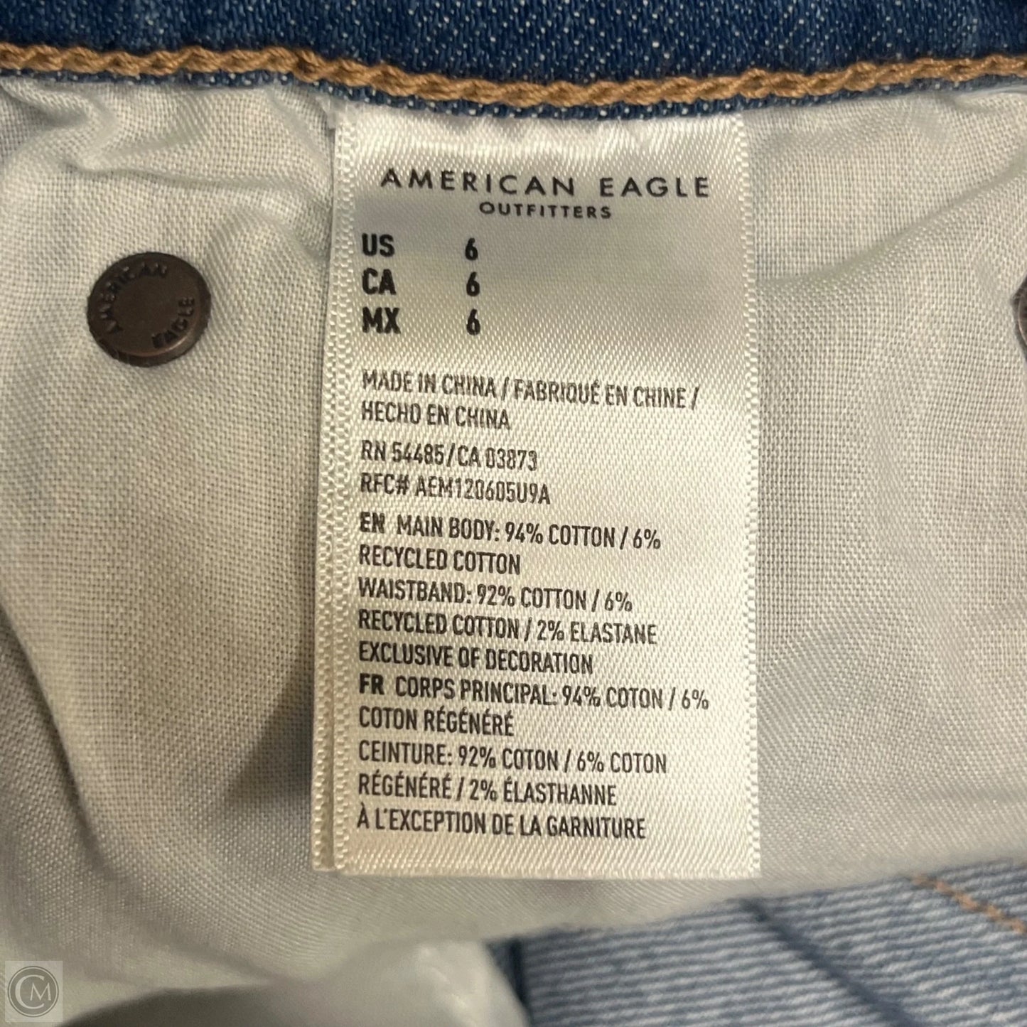 Shorts By American Eagle In Blue Denim, Size: 6