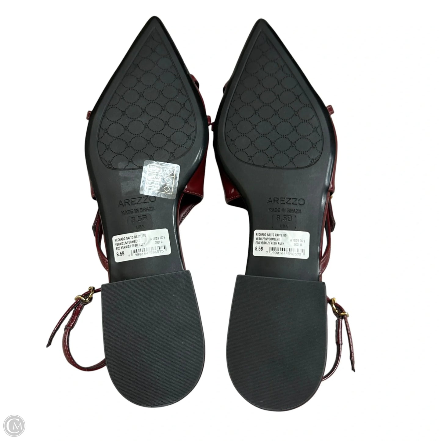 Shoes Flats By Arezzo In Maroon, Size: 8.5