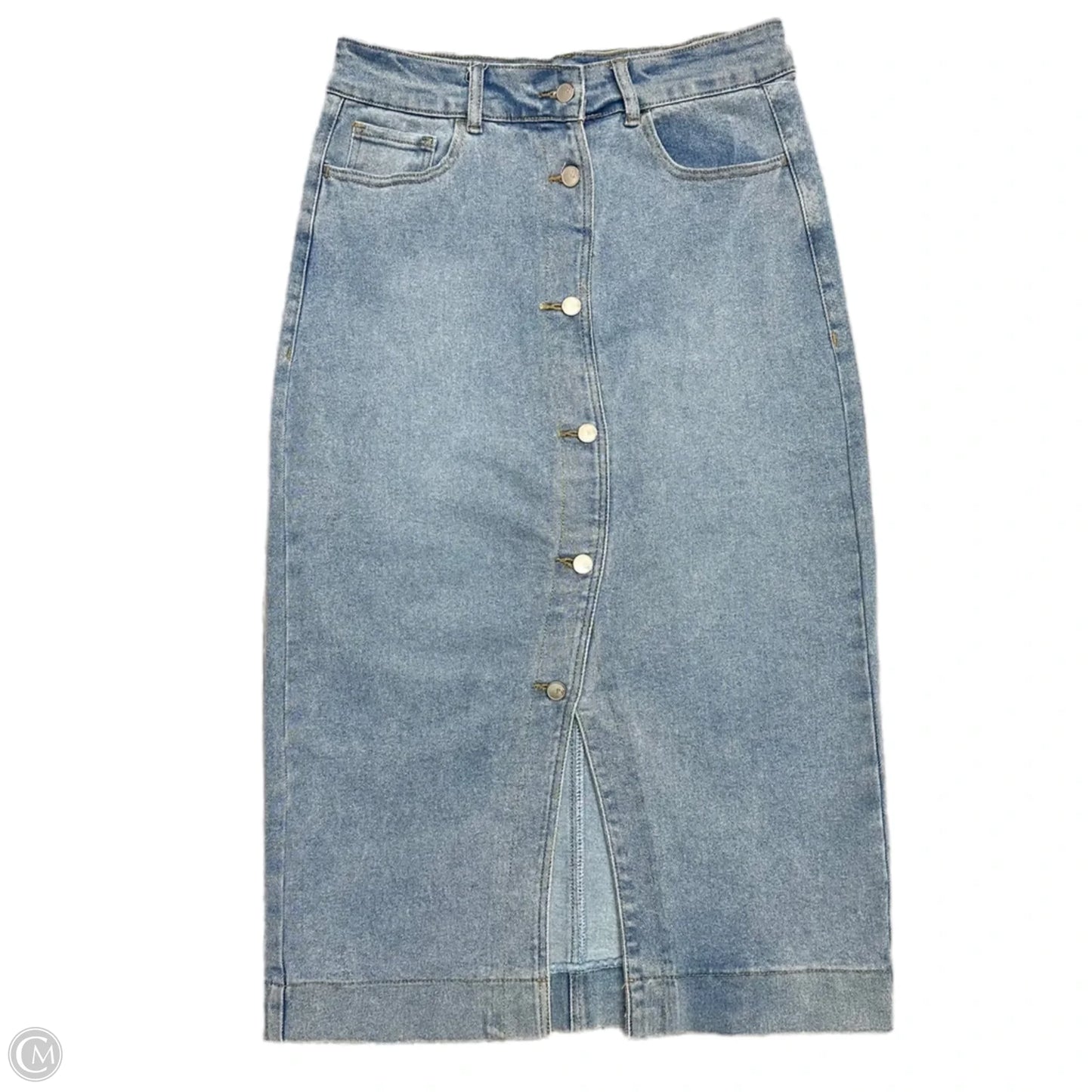 Skirt Maxi By One 5 One In Blue Denim, Size: M