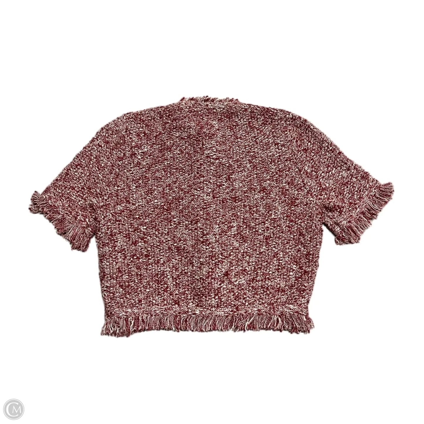 Sweater Short Sleeve By J. Crew In Red & White, Size: S