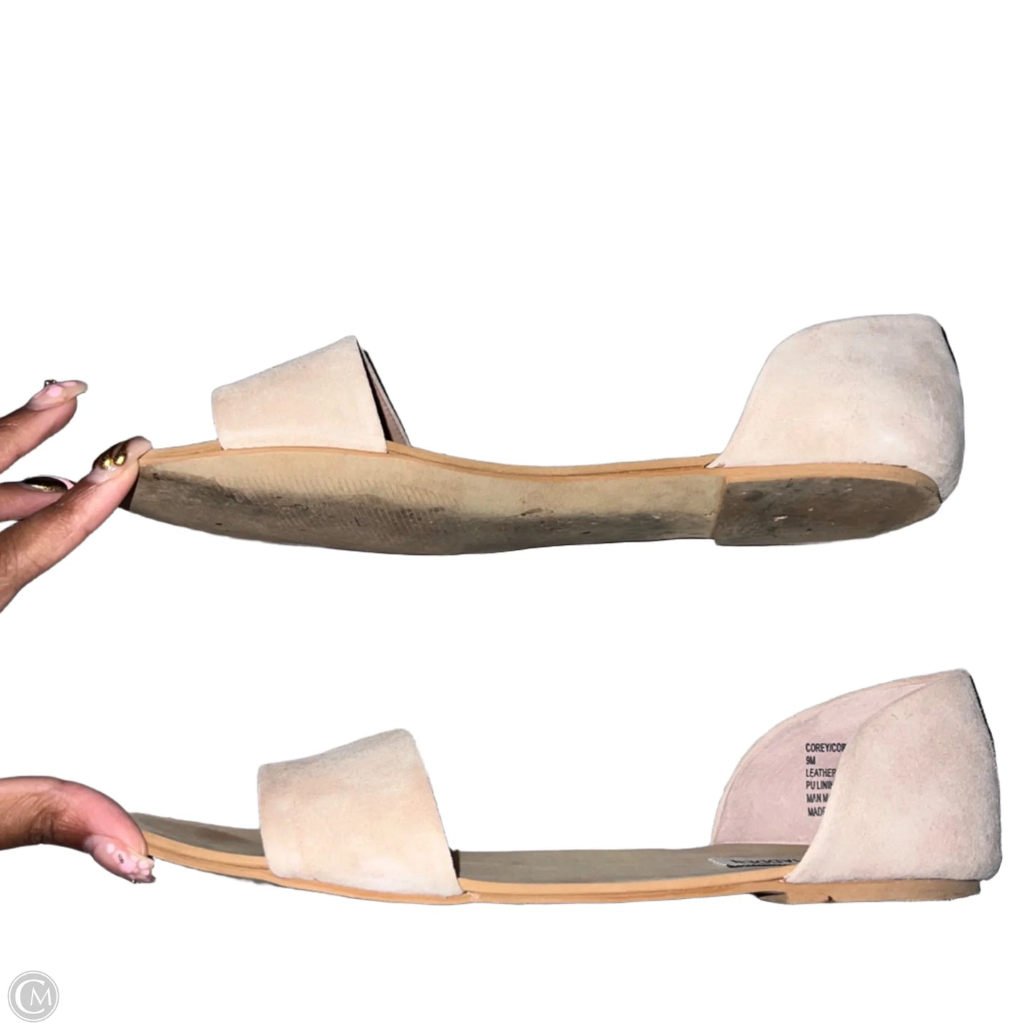 Sandals Flats By Steve Madden In Pink & Tan, Size: 9