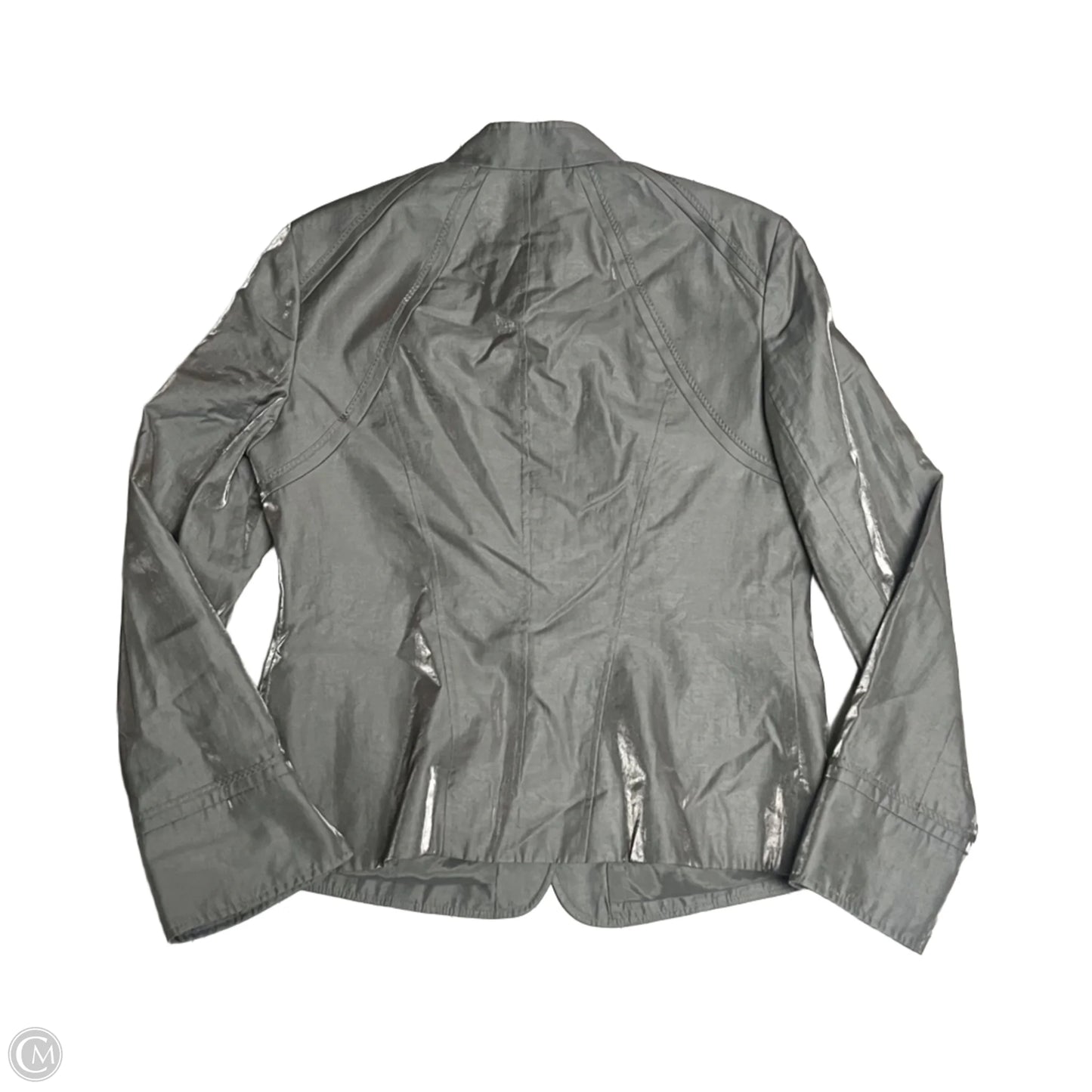 Jacket Designer By Lafayette 148 In Grey, Size: M