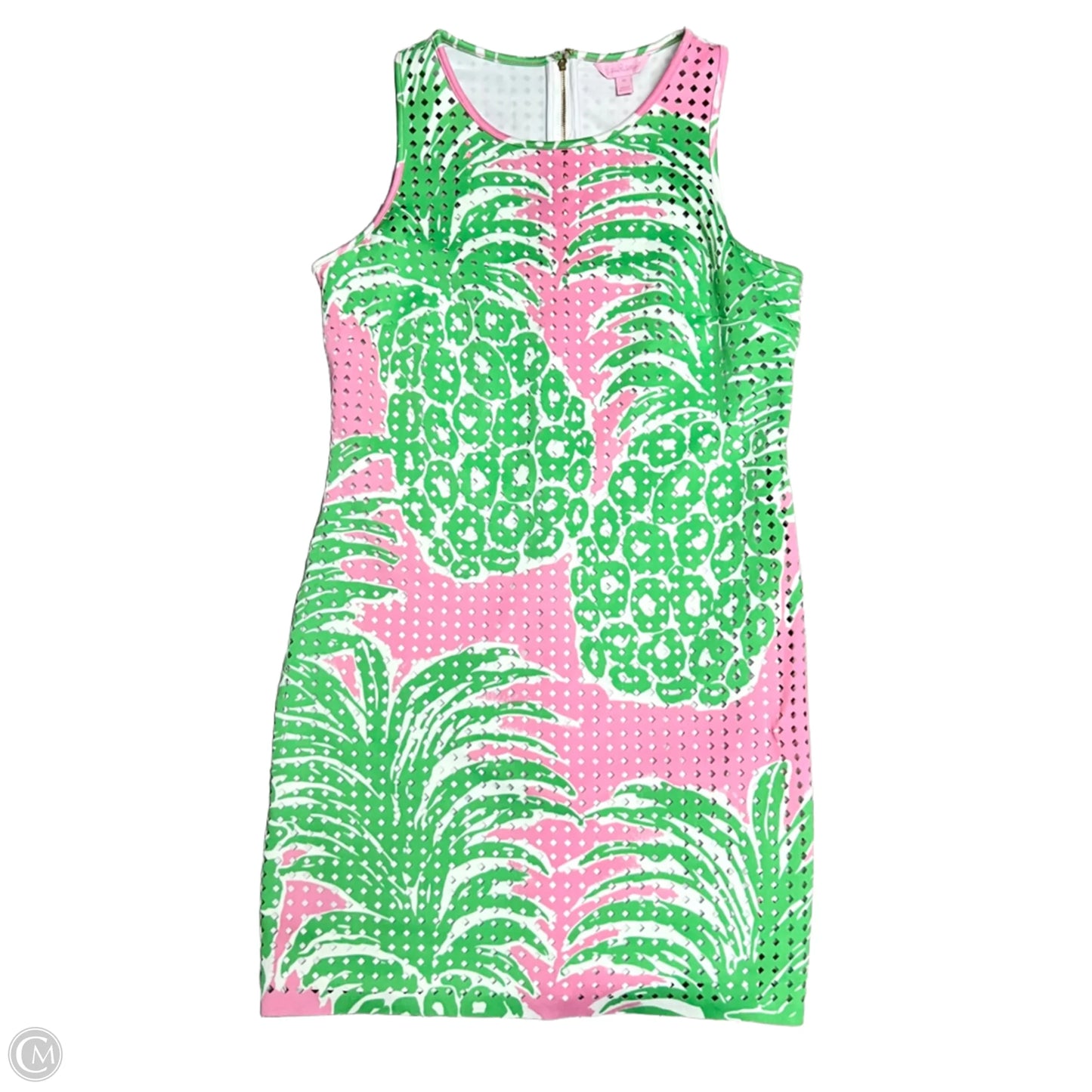 Dress Designer By Lilly Pulitzer In Green & Pink, Size: M