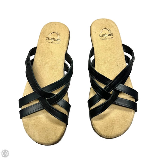 Sandals Heels Platform By Sunjuns In Black, Size: 7