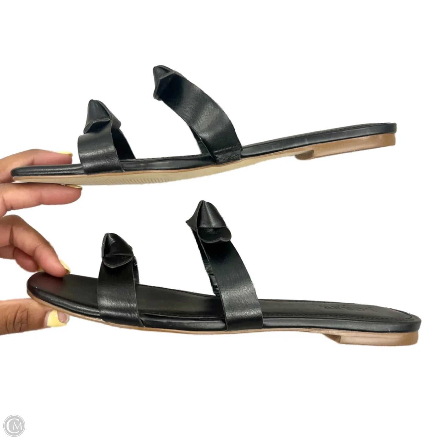 Sandals Flats By J. Crew In Black, Size: 7.5