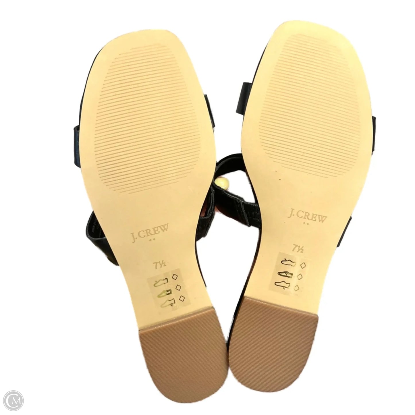 Sandals Flats By J. Crew In Black, Size: 7.5