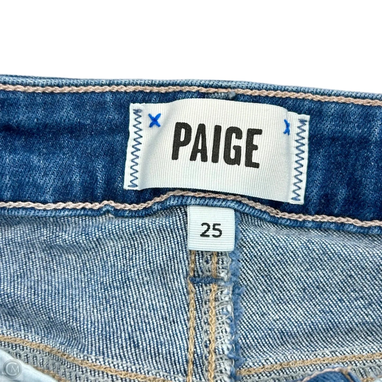 Jeans Skinny By Paige In Blue Denim, Size: 0