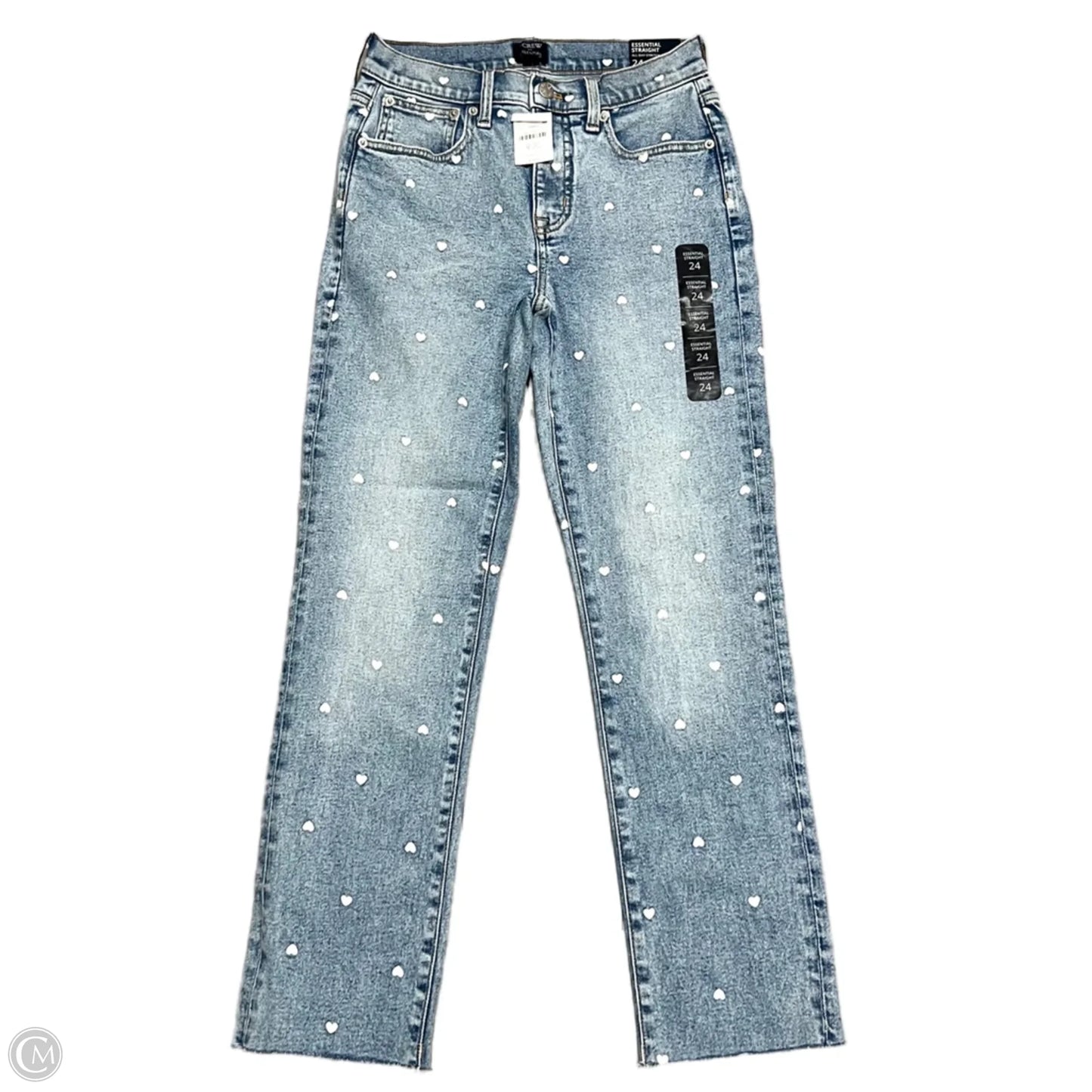 Jeans Straight By J. Crew In Blue Denim, Size: 0