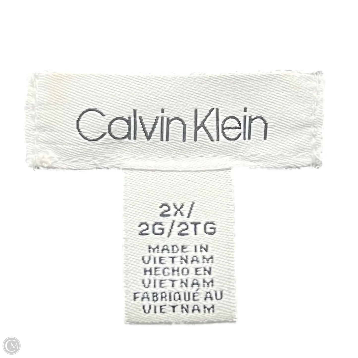 Jacket Faux Fur & Sherpa By Calvin Klein In Black & Grey, Size: 2x
