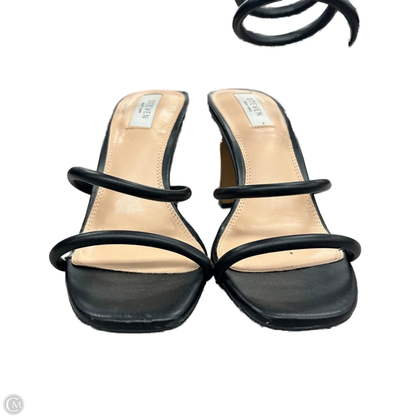 Sandals Heels Block By Steve Madden In Black, Size: 9