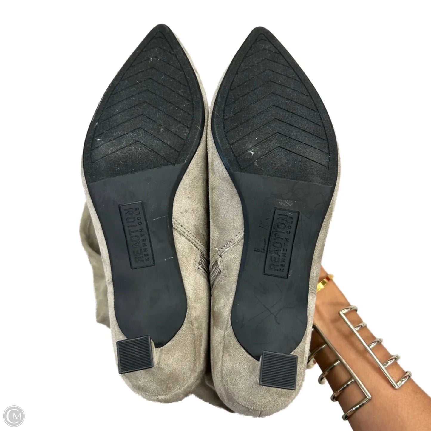Boots Knee Heels By Kenneth Cole Reaction In Grey, Size: 8
