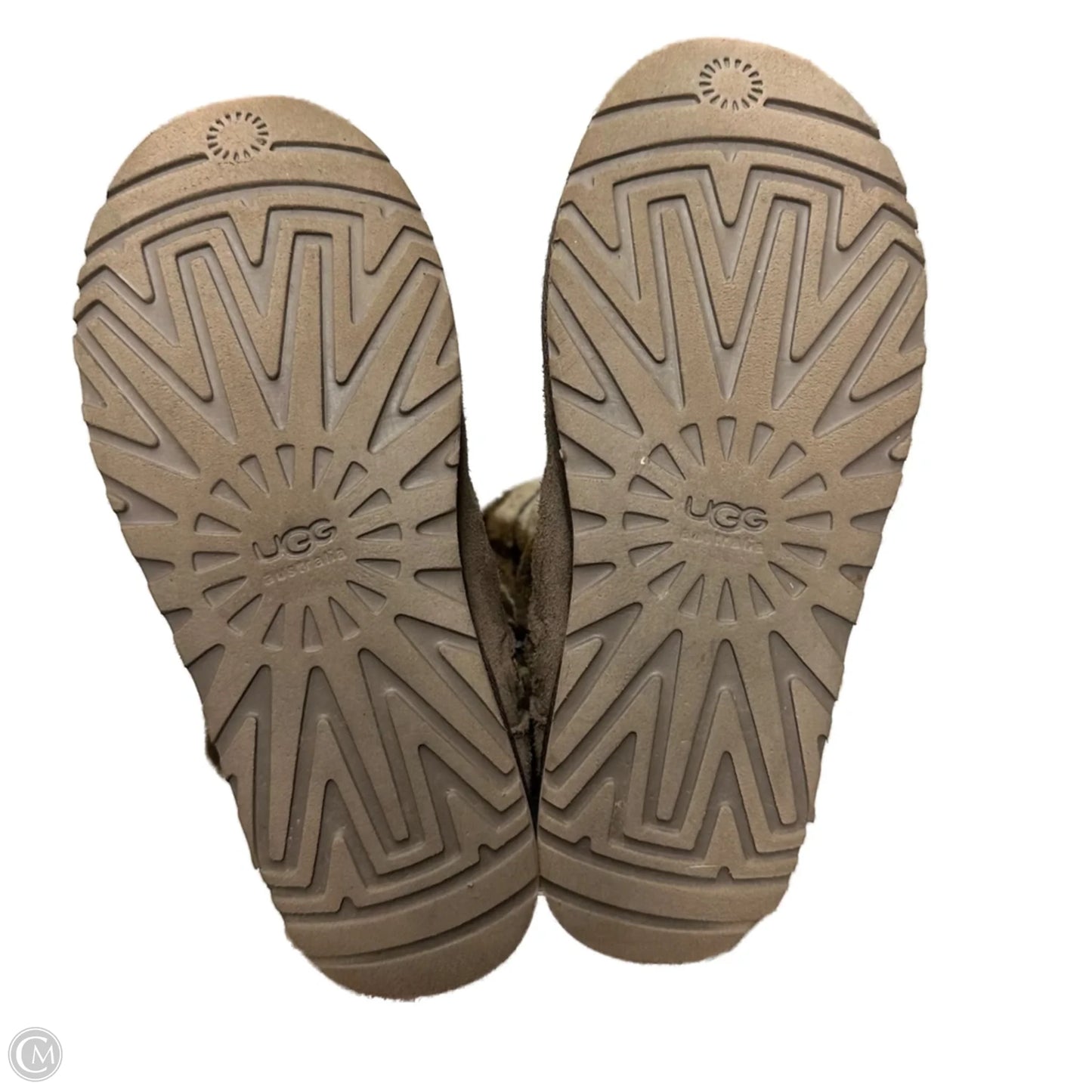 Boots Designer By Ugg In Brown, Size: 9