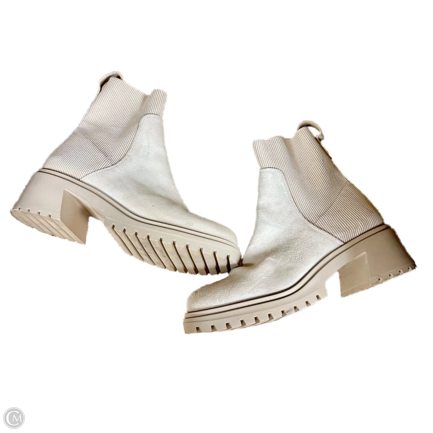 Boots Ankle Heels In Tan, Size: 10