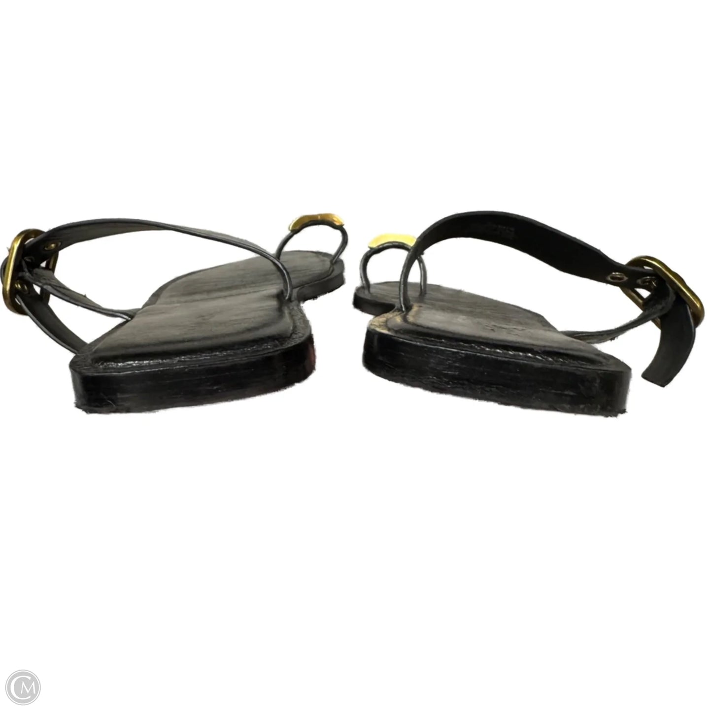 Sandals Flats By Free People In Black & Gold, Size: 9