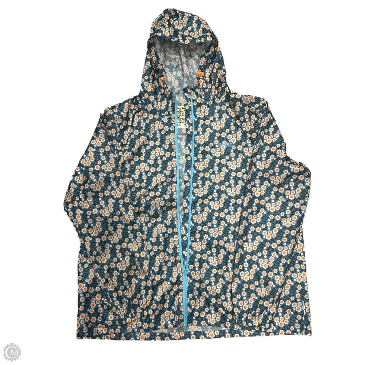 Coat Raincoat By Orla Kiely In Blue, Size: Xxl