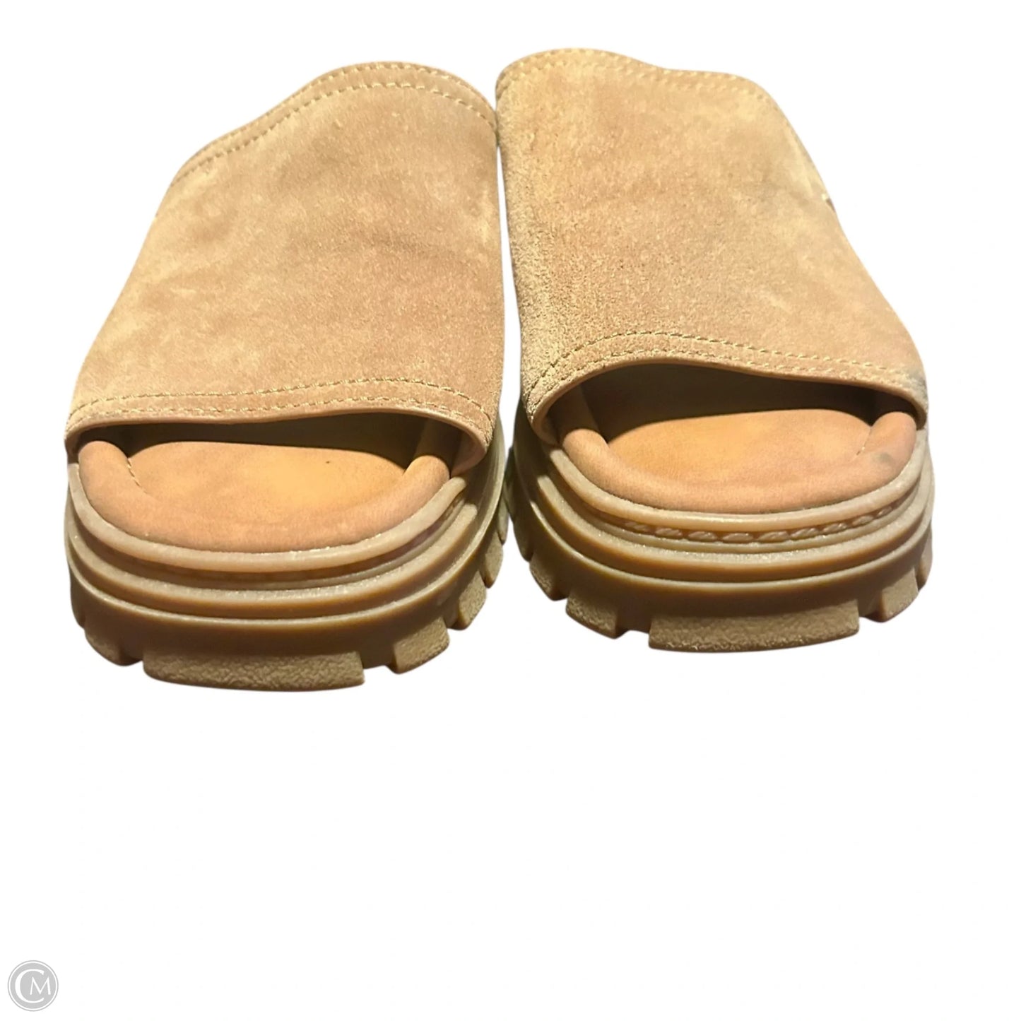 Sandals Heels Platform By Zodiac In Tan, Size: 9