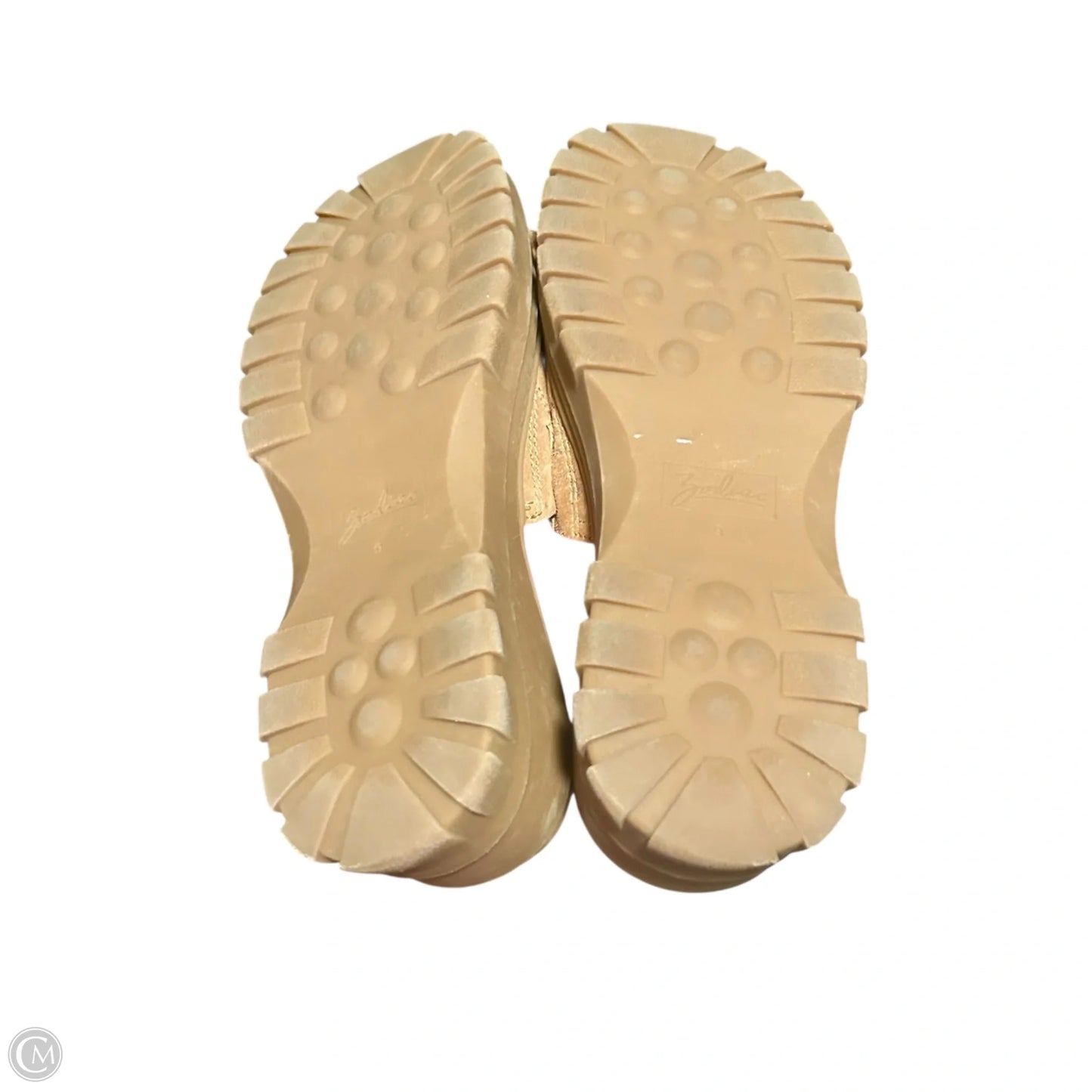 Sandals Heels Platform By Zodiac In Tan, Size: 9