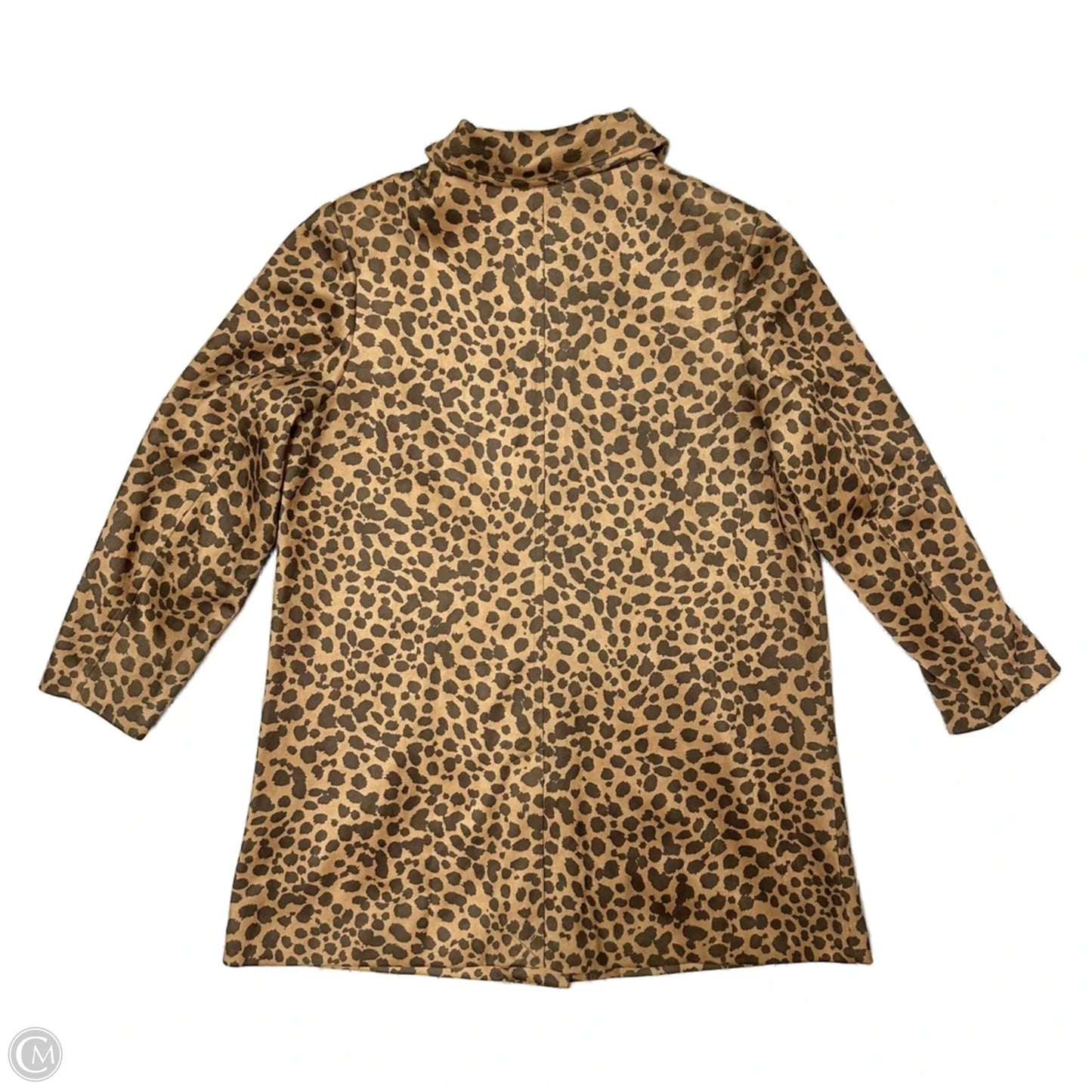 Coat Trench Coat By Isaac Mizrahi Live Qvc In Animal Print, Size: 1x