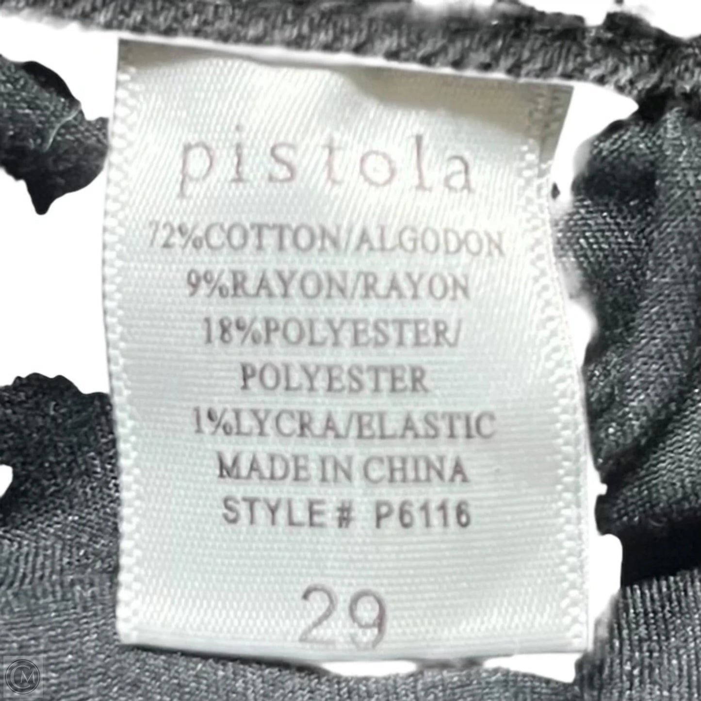 Jeans Skinny By Pistola In Black Denim, Size: 8