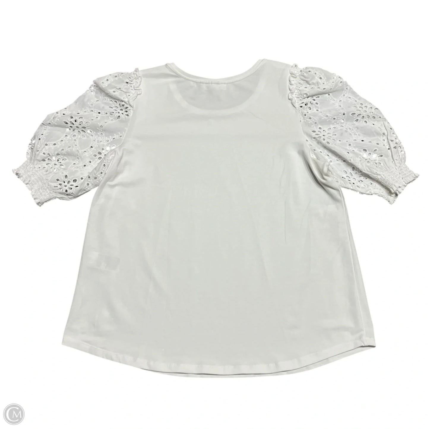 Top Short Sleeve By Chicos In White, Size: L