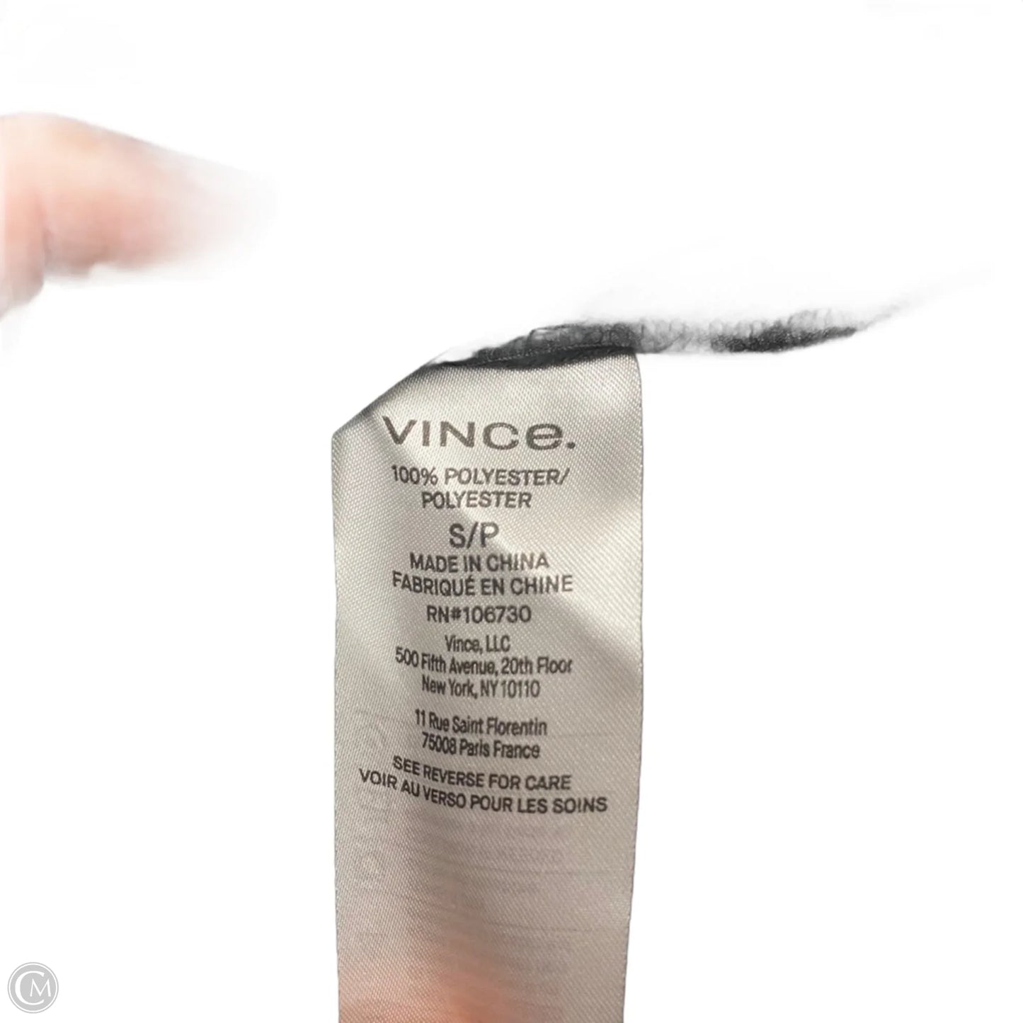 Top Long Sleeve By Vince In Black, Size: S