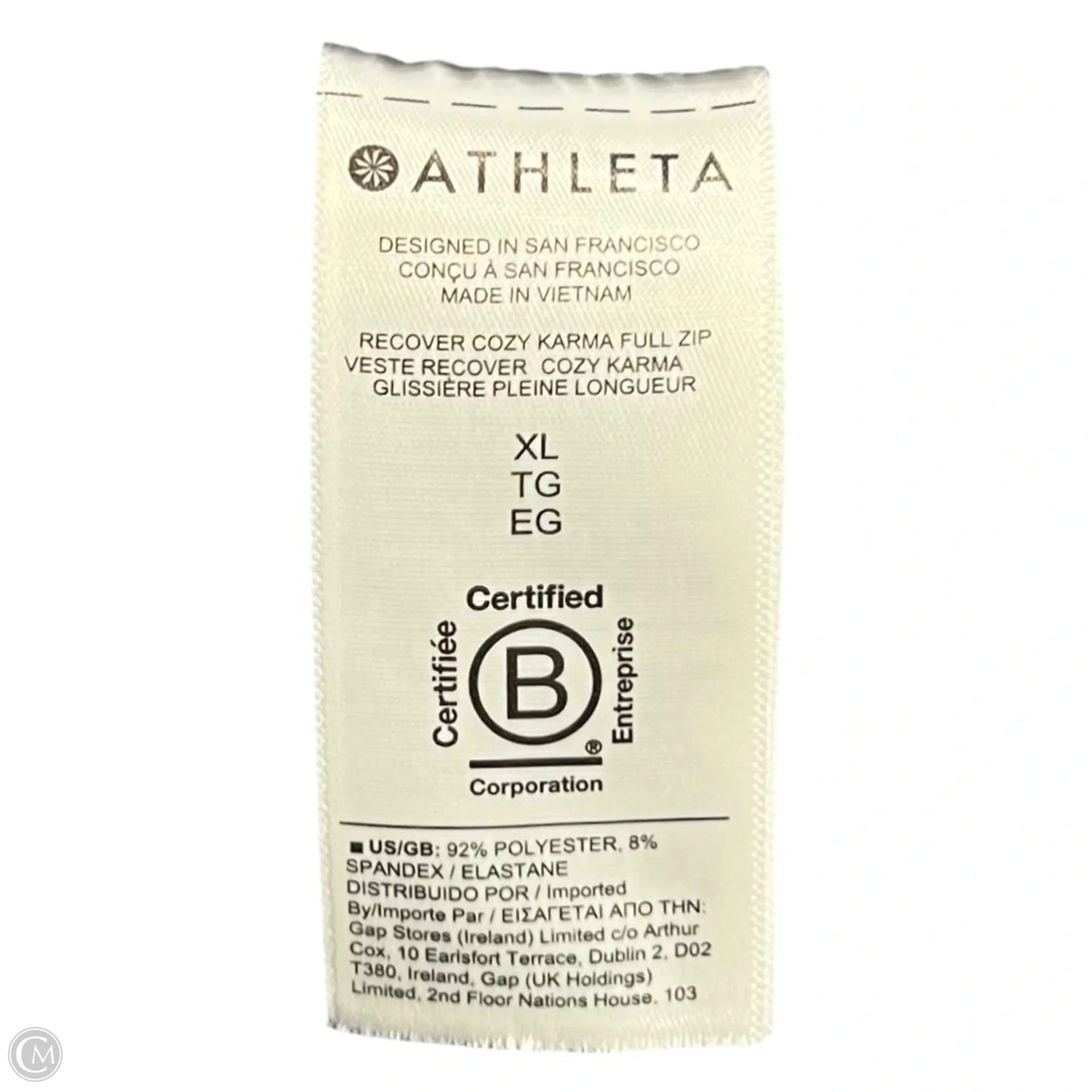 Jacket Fleece By Athleta In Blue, Size: Xl