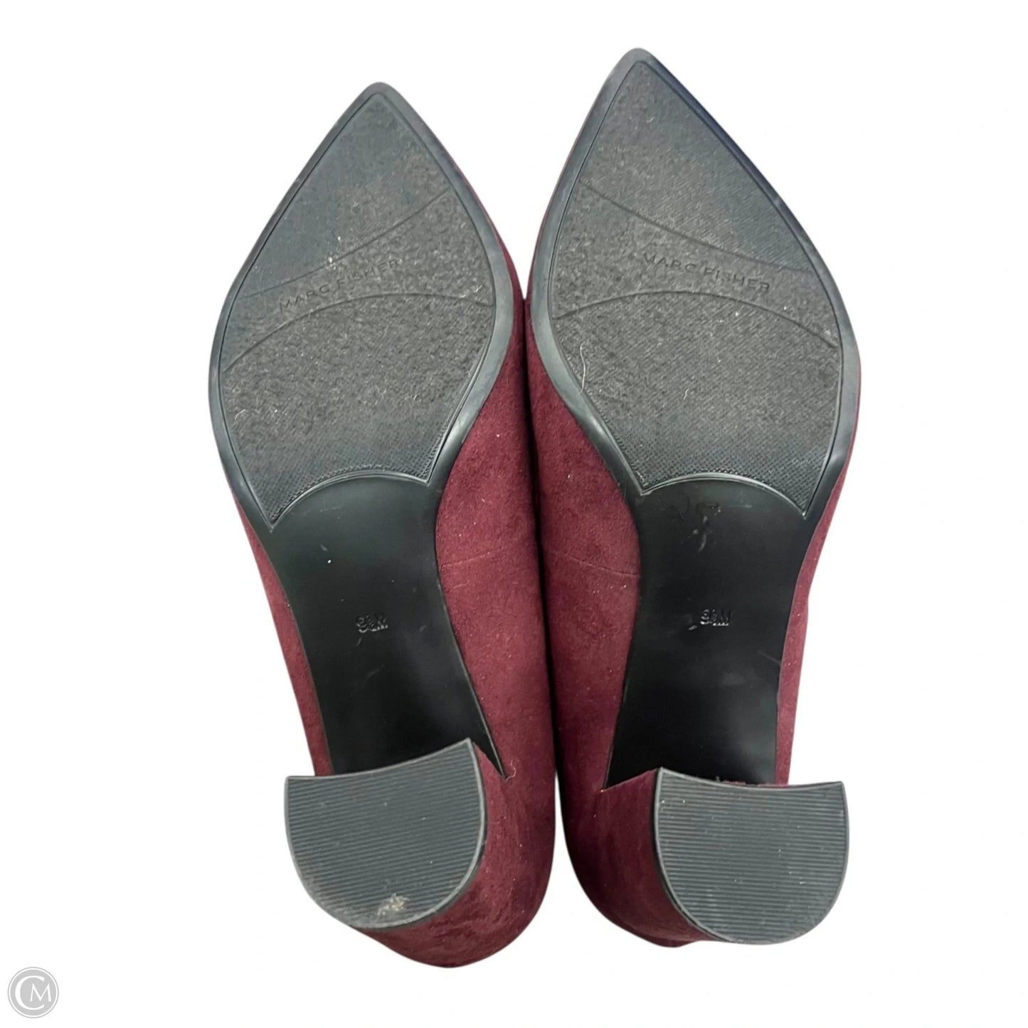 Shoes Heels Block By Marc Fisher In Maroon, Size: 9.5