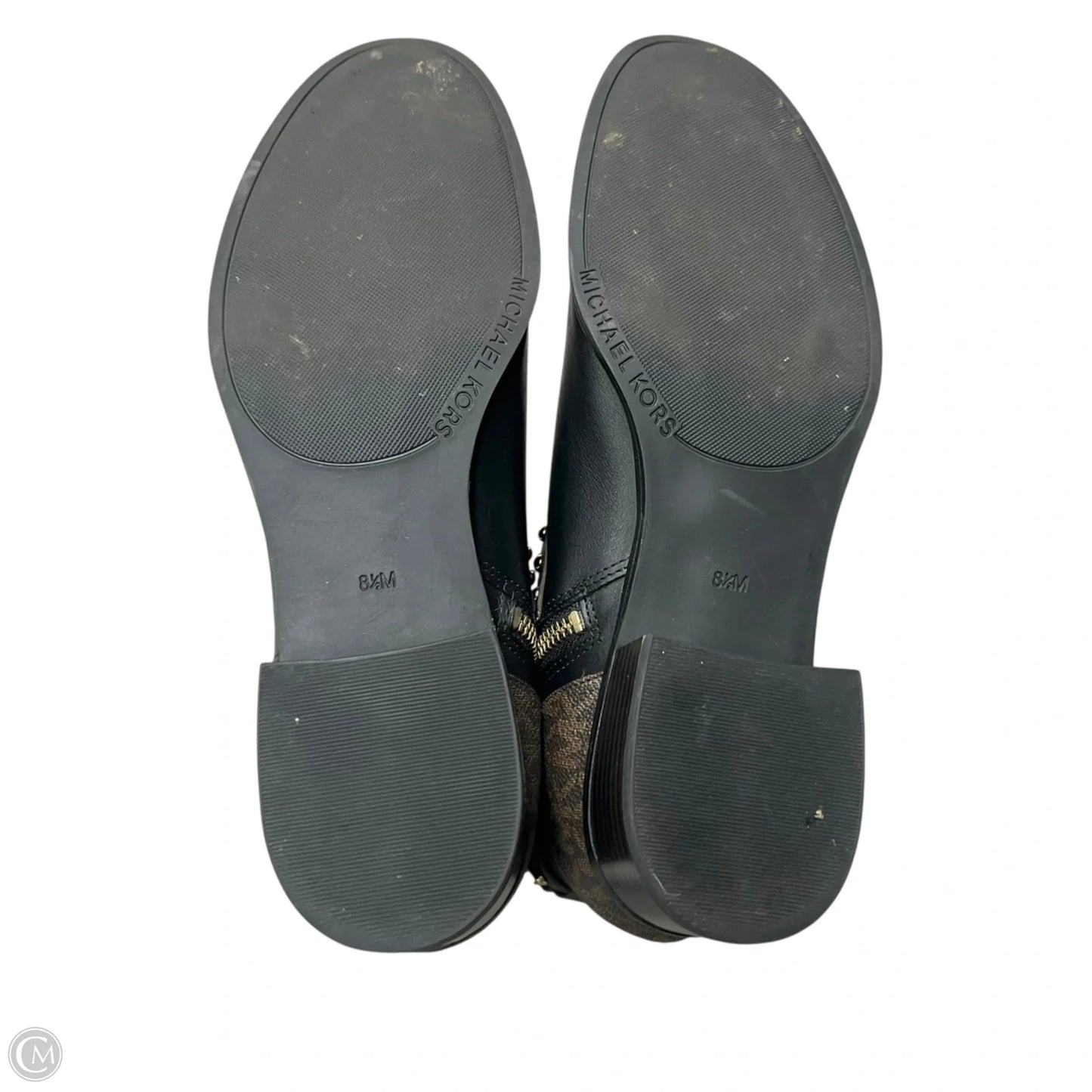 Boots Ankle Heels By Michael By Michael Kors In Black & Brown, Size: 8.5